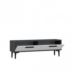Mueble TV Leni Antracita Blanco Practica Hogar