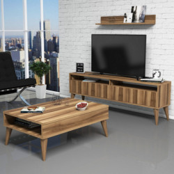 Conjunto de muebles de salón Best nogal Practica Hogar