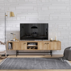 Mueble TV Pedro roble negro Practica Hogar