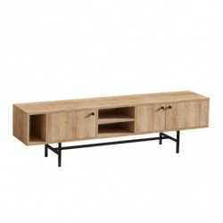 Mueble TV Pedro roble negro Practica Hogar