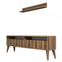 Mueble TV con estante Best nogal Practica Hogar