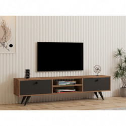 Mueble TV Tumuki pino atlántico antracita Practica Hogar