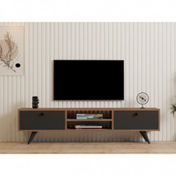 Mueble TV Tumuki pino atlántico antracita Practica Hogar