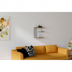 Estante de pared Nezma nogal blanco Practica Hogar