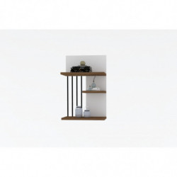 Estante de pared Nezma nogal blanco Practica Hogar