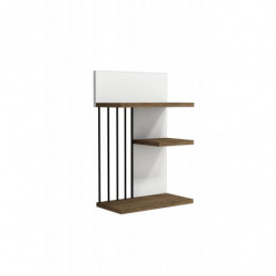 Estante de pared Nezma nogal blanco Practica Hogar