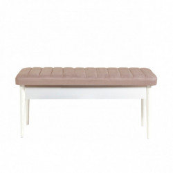 Set mesa comedor extensible y sillas (5 piezas) Vina piedra blanco Practica Hogar