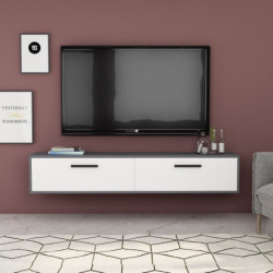Mueble TV inel Antracita Blanco Practica Hogar