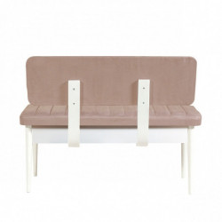 Set mesa comedor extensible y sillas (5 piezas) Vina piedra blanco Practica Hogar