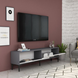 Mueble TV inel Antracita Blanco Practica Hogar