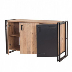 Conjunto de muebles de salón Cosmo -TKM.14 pino atlántico negro Practica Hogar