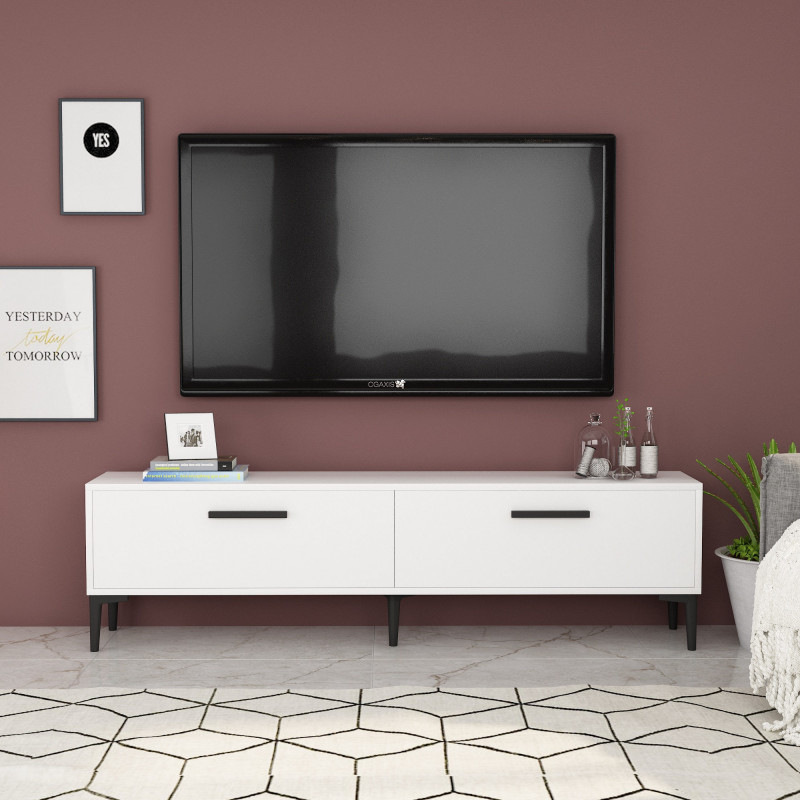 Mueble TV inel Blanco Practica Hogar Mueble TV inel Blanco Practica Hogar