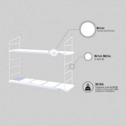 Estante de pared Armoni 2 blanco Practica Hogar