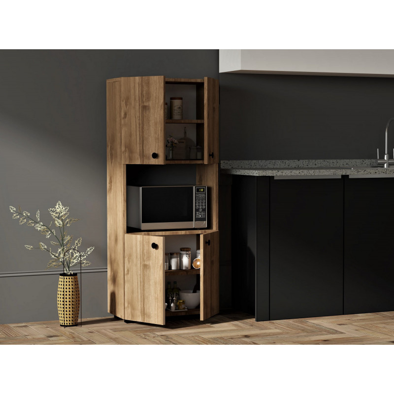 Mueble de cocina Efe nogal Practica Hogar Mueble de cocina Efe nogal Practica Hogar