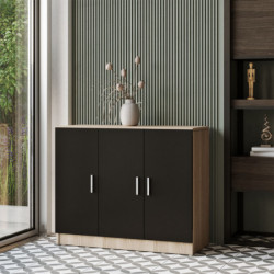 Conjunto de muebles de oficina VO12 OB roble negro Practica Hogar