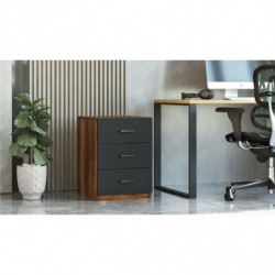 Cajonera Vario C antracita nogal Practica Hogar