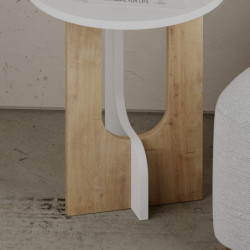 Mesa auxiliar Luna roble blanco Practica Hogar