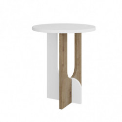 Mesa auxiliar Luna roble blanco Practica Hogar