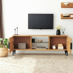 Mueble TV con estante Lidya roble Practica Hogar
