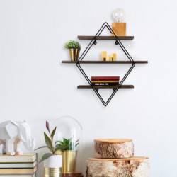 Estante de pared Erysimum nogal negro Practica Hogar