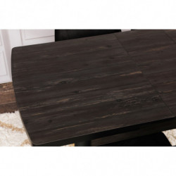 Mesa de comedor extensible inci 1143 negro Practica Hogar