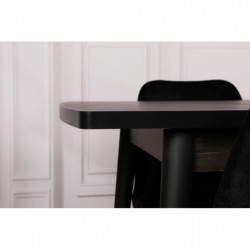 Mesa de comedor extensible inci 1143 negro Practica Hogar