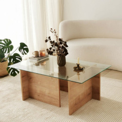 Mesa de centro Escape roble zafiro Practica Hogar