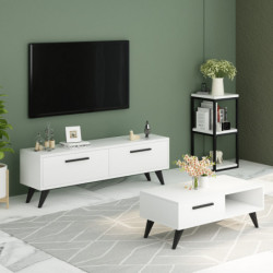 Mueble TV Melisa Blanco Practica Hogar