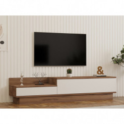 Mueble TV Barko pino atlántico blanco Practica Hogar