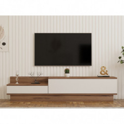 Mueble TV Barko pino atlántico blanco Practica Hogar