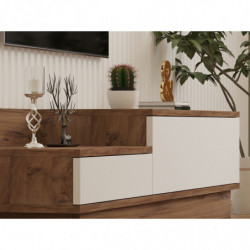 Mueble TV Barko pino atlántico blanco Practica Hogar