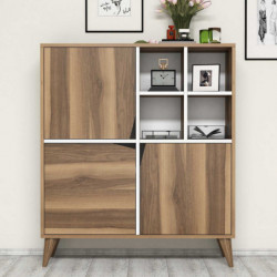 Mueble auxiliar Pulse blanco nogal Practica Hogar