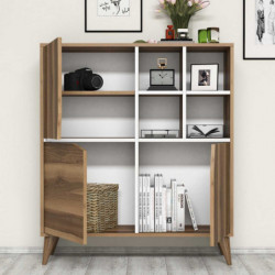 Mueble auxiliar Pulse blanco nogal Practica Hogar