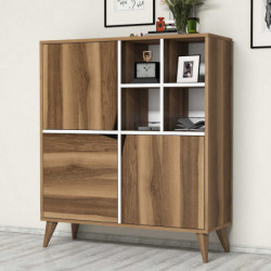 Mueble auxiliar Pulse blanco nogal Practica Hogar