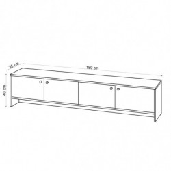 Mueble TV Jimmy roble Practica Hogar