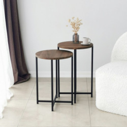Mesa de centro Neta 1 nogal Practica Hogar