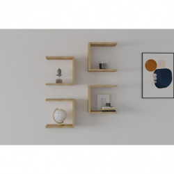 Estante de pared Base roble zafiro Practica Hogar