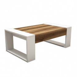 Mesa de centro Venüs blanco nogal Practica Hogar