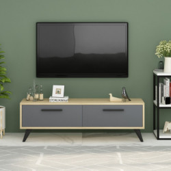 Mueble TV Melisa Zafiro Antracita Practica Hogar