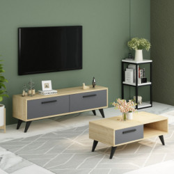 Mueble TV Melisa Zafiro Antracita Practica Hogar