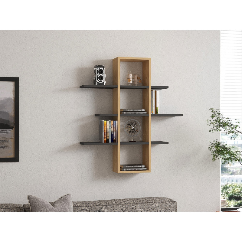 Estante de pared Ardo antracita zafiro Practica Hogar Estante de pared Ardo antracita zafiro Practica Hogar