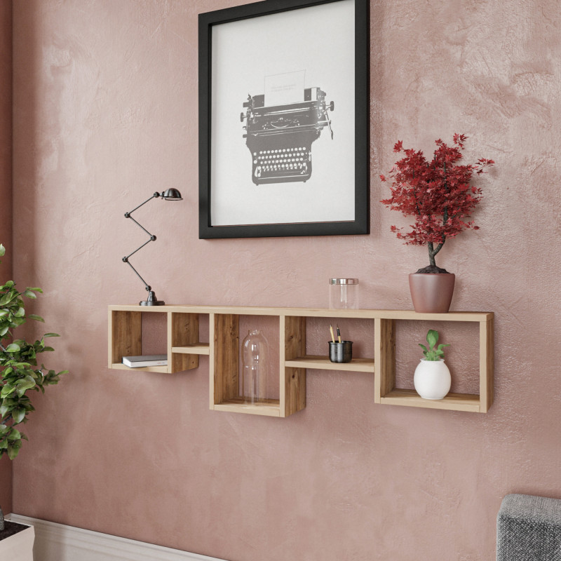 Estante de pared Amanos pino Practica Hogar Estante de pared Amanos pino Practica Hogar