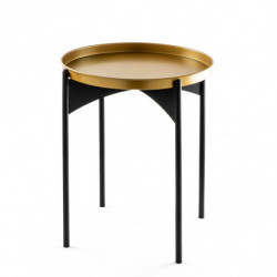 Mesa de centro Shb-002 Negro Oro Practica Hogar
