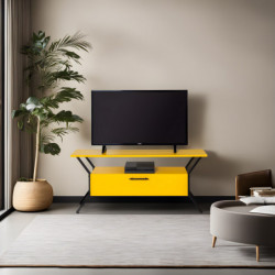 Mueble TV Tarz negro amarillo Practica Hogar