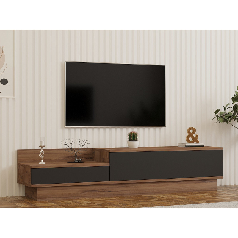 Mueble TV Asır pino atlántico antracita Practica Hogar Mueble TV Asır pino atlántico antracita Practica Hogar