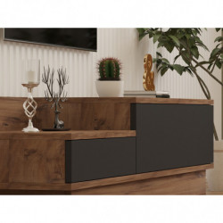 Mueble TV Asır pino atlántico antracita Practica Hogar