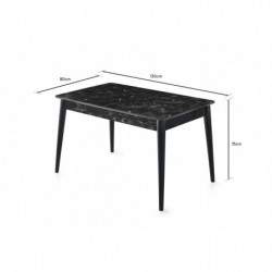 Mesa de comedor extensible Lotus-1121 antracita Practica Hogar