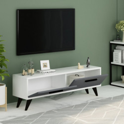 Mueble TV Melisa Blanco Antracita Practica Hogar