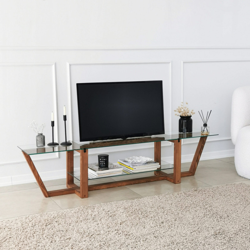 Mueble TV Amalfi nogal Practica Hogar Mueble TV Amalfi nogal Practica Hogar