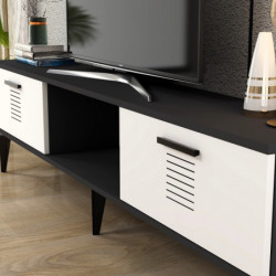 Mueble TV Asimo Antracita Blanco Practica Hogar